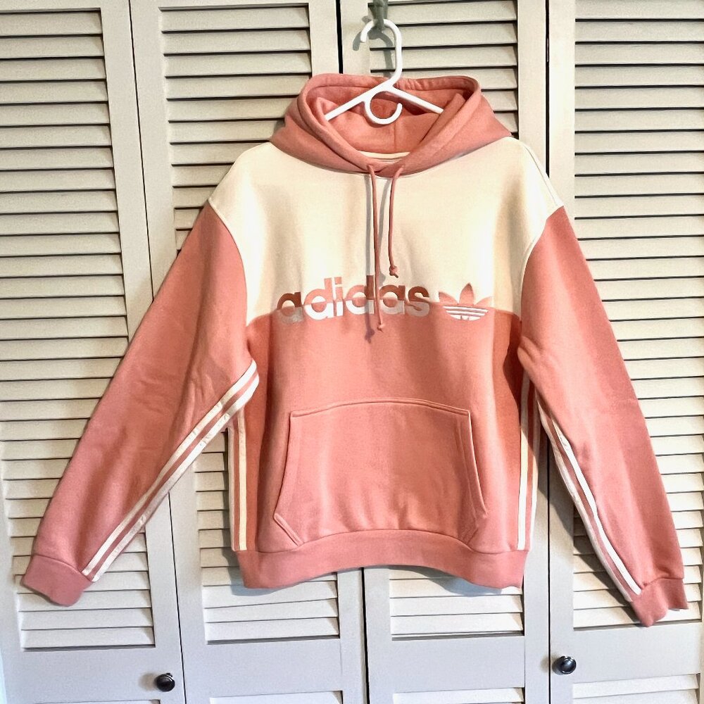 NWT * adidas Fleece-Lined Hooded Pullover Sweatshirt * Unisex - Mens Sz Medium
